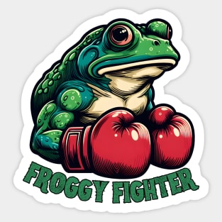 Kickboxing frog Sticker